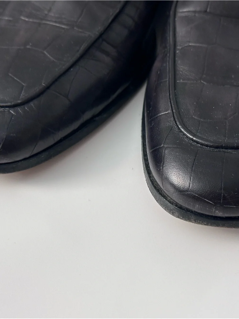 MAGNANNI FLEX Embossed Leather Loafers - Dark Gray